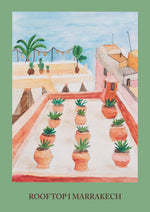 Indlæs billede til gallerivisning Rooftop i Marrakech - Laura Tams B. Plakater 
