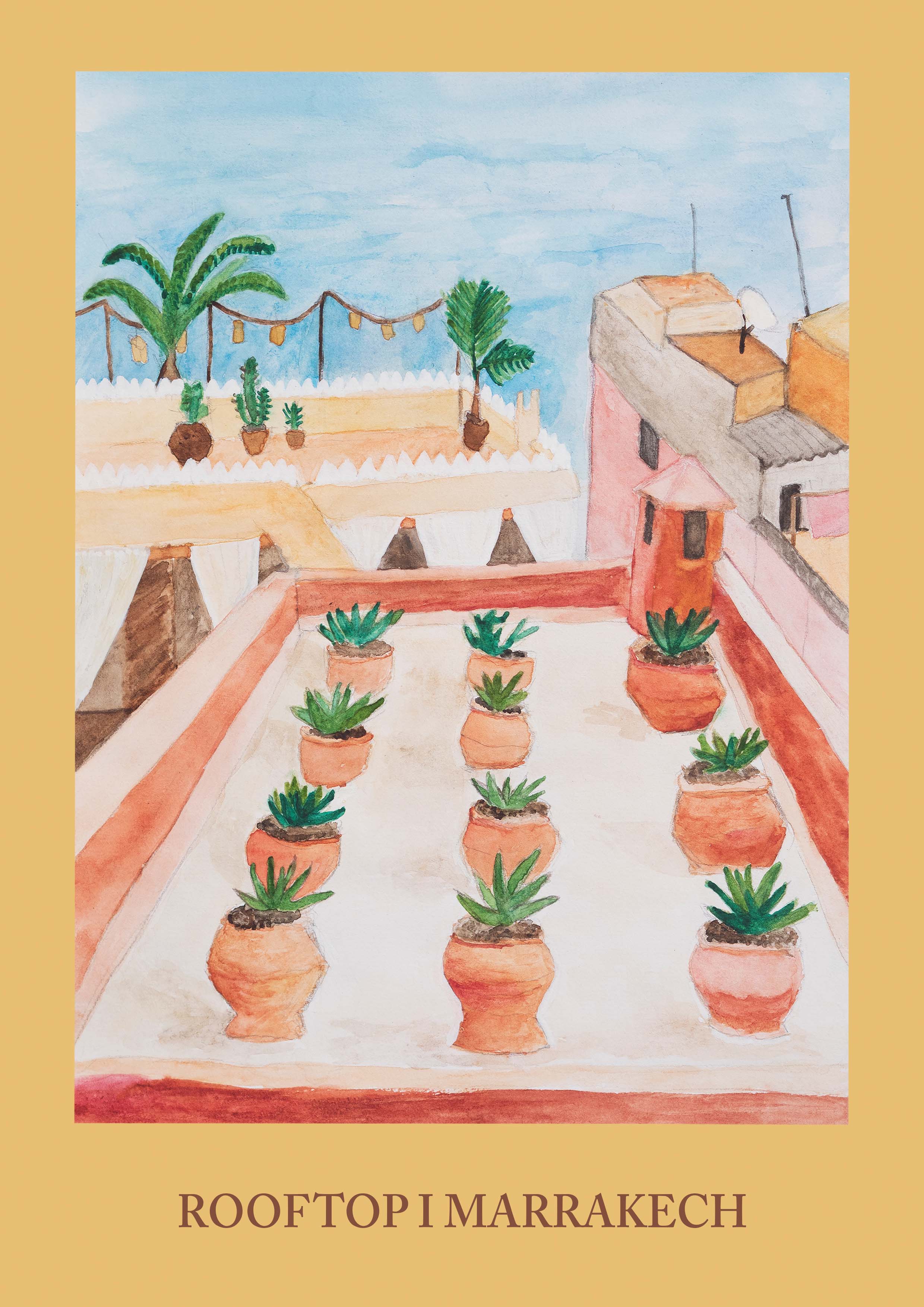Rooftop i Marrakech - Laura Tams B. Plakater 