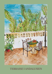 Terrasse i Andalusien - Laura Tams B. Plakater 