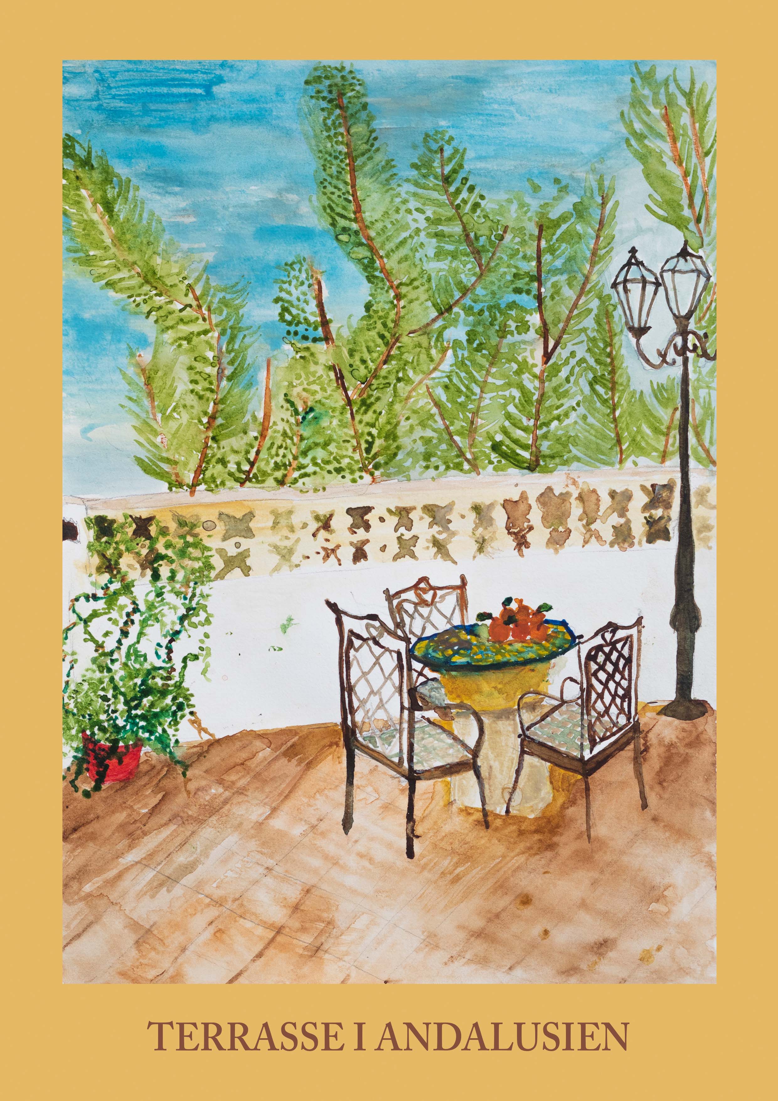 Terrasse i Andalusien - Laura Tams B. Plakater 